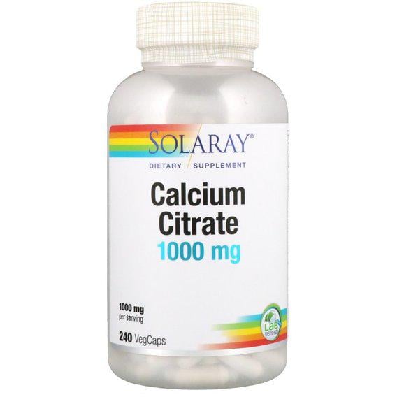 Микроэлемент Кальций Solaray Calcium Citrate 1000 мг 240 Veg Caps (SOR-45852)