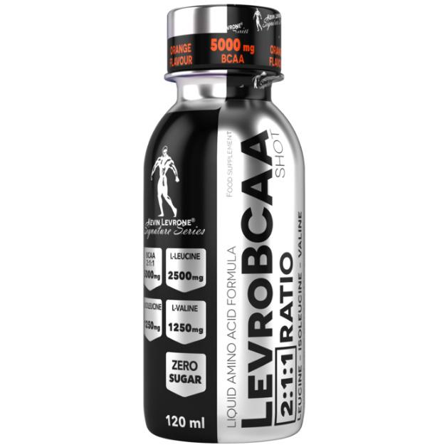 Аминокислота BCAA для спорта Kevin Levrone Levro BCAA 2:1:1 Shot 120 мл Orange