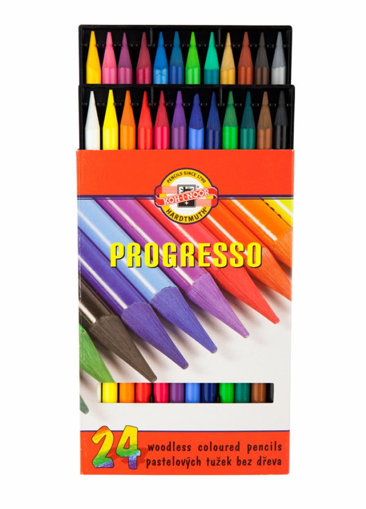Карандаши цветные бездеревные Koh-I-Noor 875802 Progresso 24 шт. (8593539002246) - фото 2 Карандаши цветные бездеревные Koh-I-Noor 875802 Progresso 24 шт. (8593539002246) - фото 2