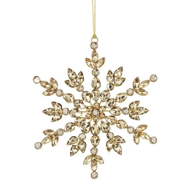 Подвеска новогодняя металлическая Снежинка 16,5 см (34345)