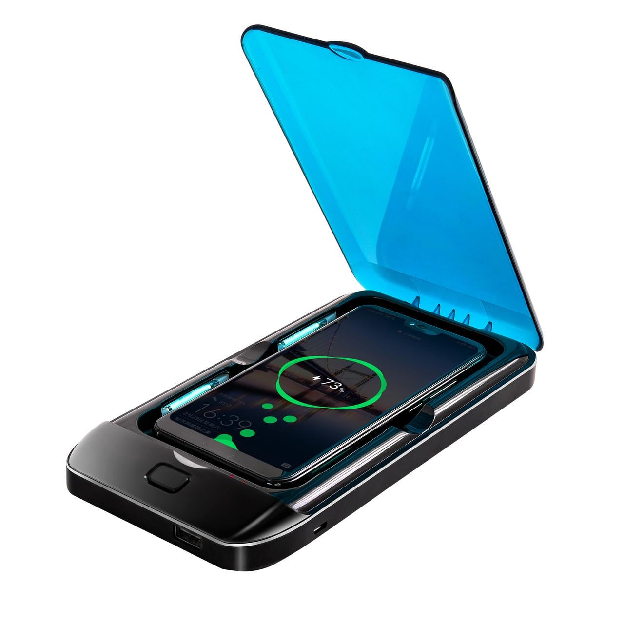 Ультрафиолетовый стерилизатор SUNROZ Mobile Phone UV Sterilizer с беспроводной зарядкой Черный (SUN6708)