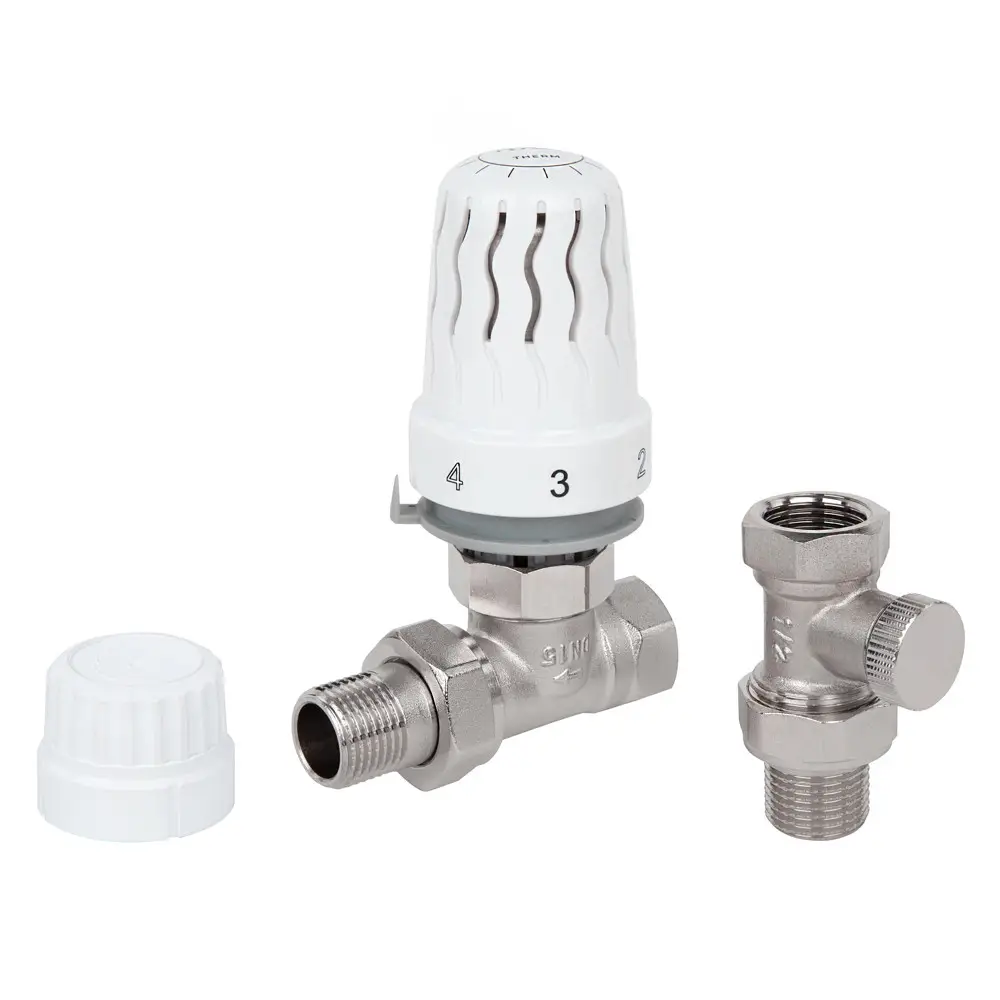 Комплект радиаторный термостатический PROFACTOR PF RVT 387 угловой 1/2" (AKD53501)