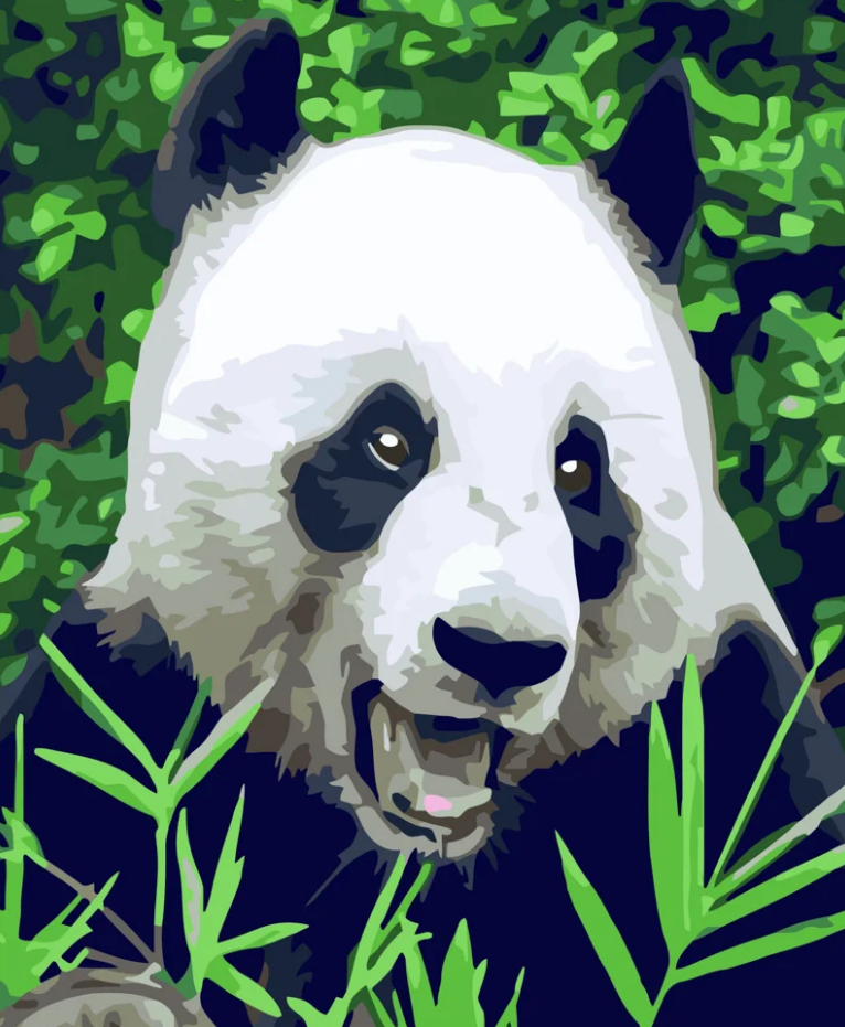 Картина по номерам Strateg Голодная панда 40x50 см (GS517)