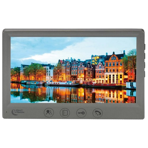 Видеодомофон Light Vision AMSTERDAM FHD с цветным 7" IPS дисплеем и Full HD записью Gray (634176)