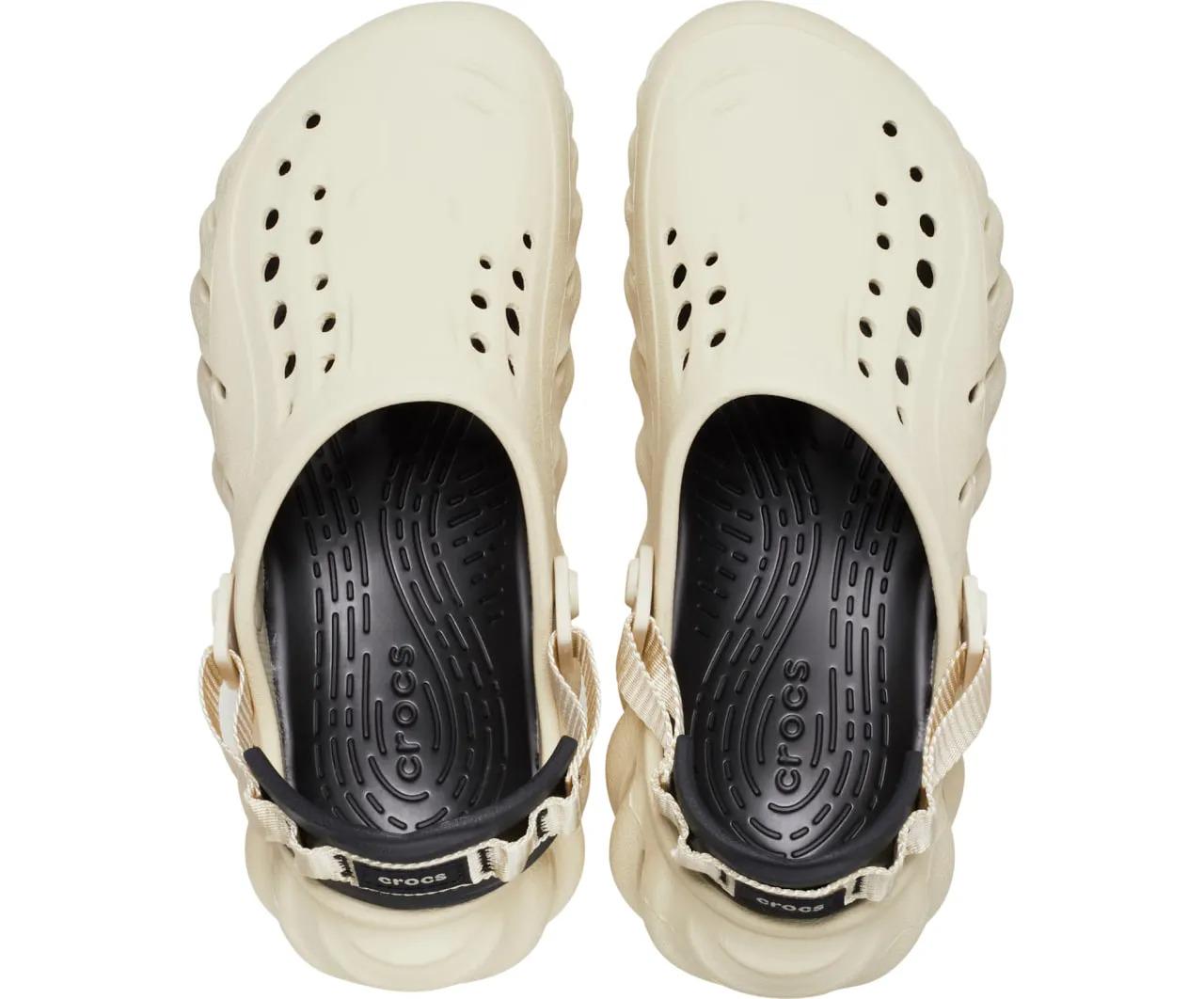 Сабо Crocs Echo Clog M11 р. 45 46-29 см Bone/Black (207937-M) - фото 4