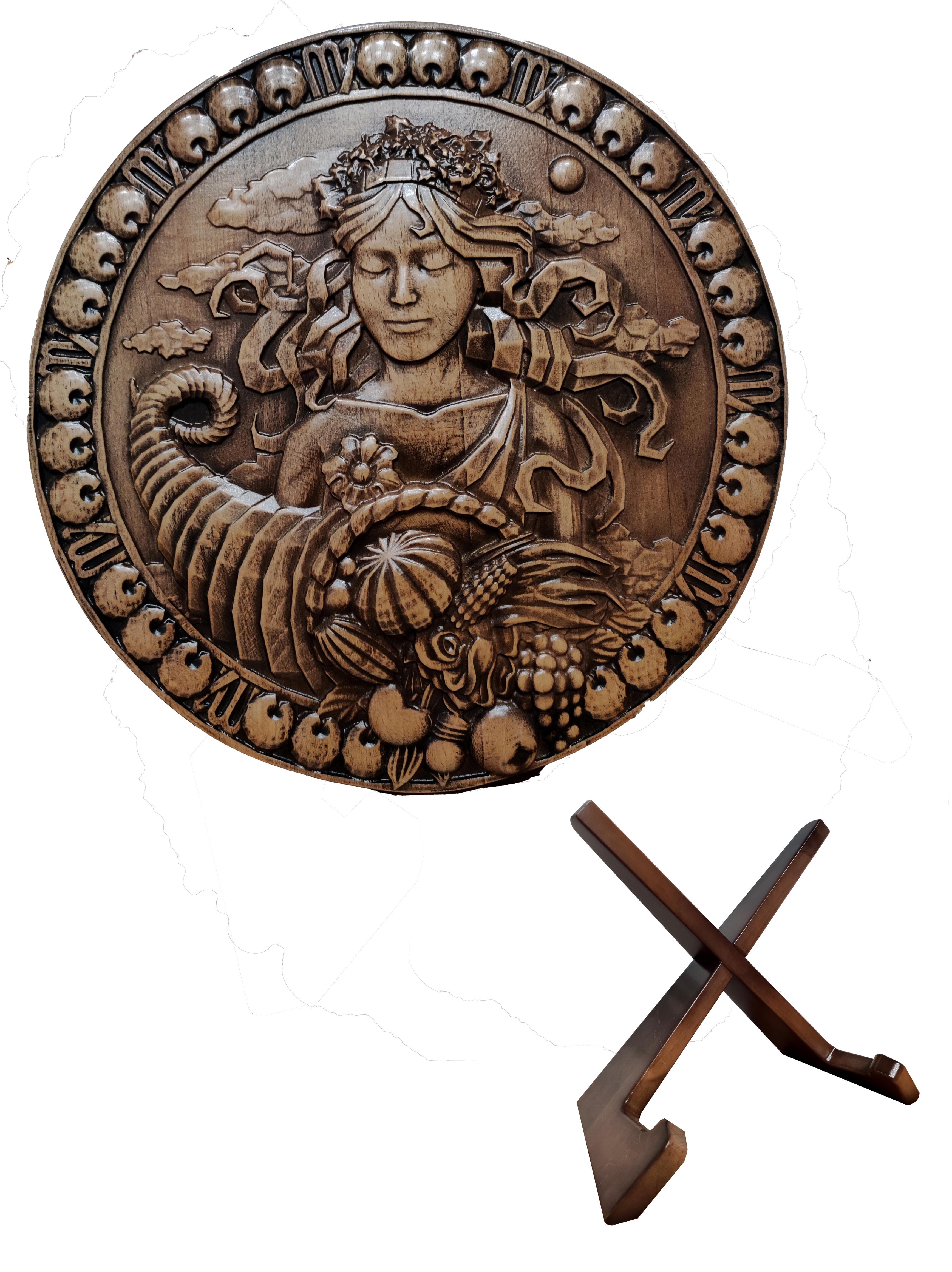 Сувенир из дерева ALEDRO Зодиак Водолей 350х350х30 мм (2772975832)