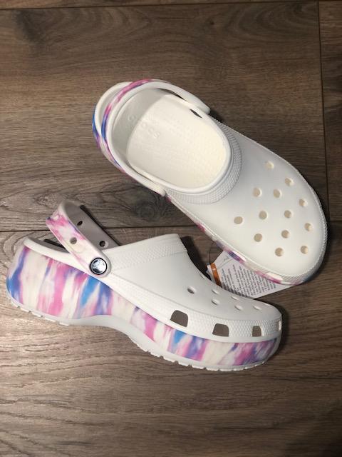 Сабо Crocs Classic Platform Dream р. W8/EUR 38-39 White/Multi (10624141) - фото 11