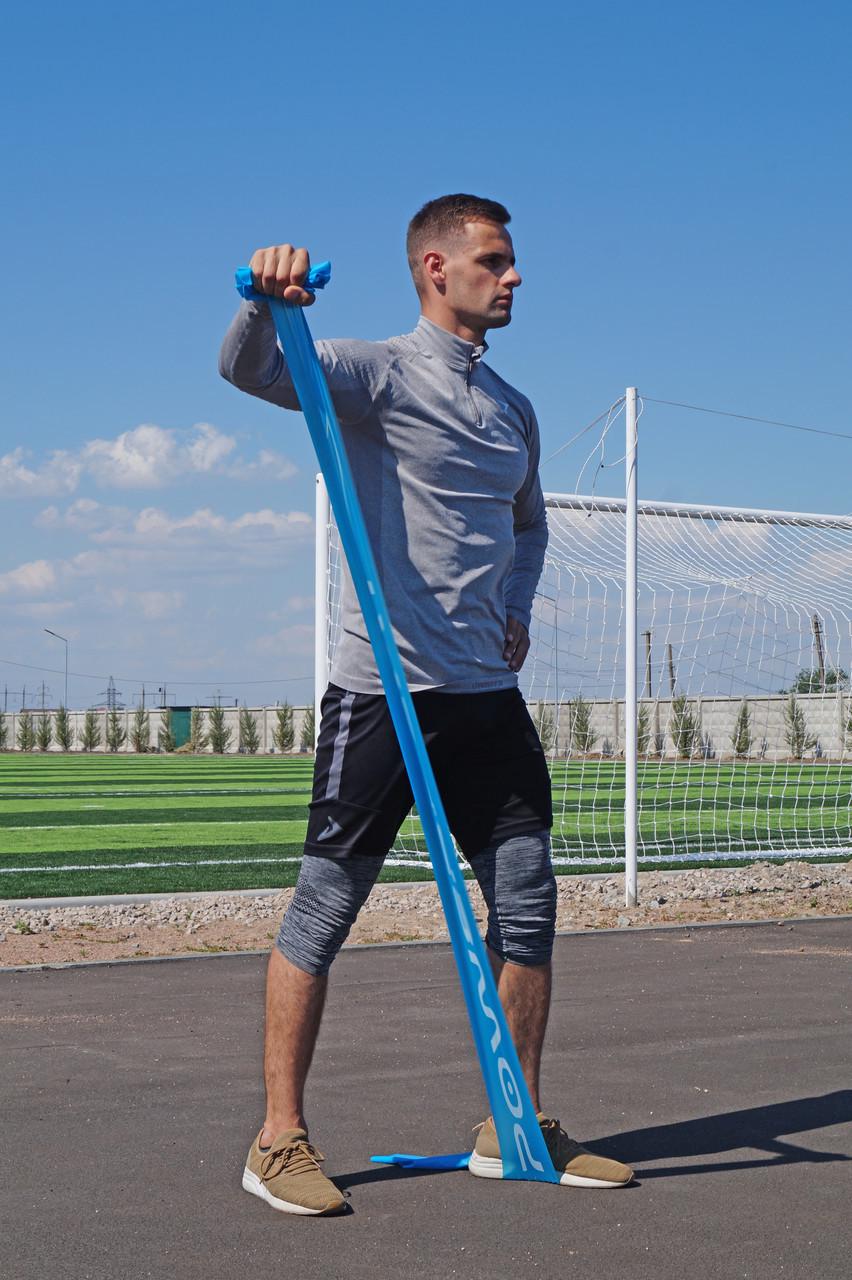 Лента-эспандер для фитнеса и реабилитации PowerPlay 4112 0,4 мм MediBand Light 6,8 кг Синий (A-011807) - фото 8 Лента-эспандер для фитнеса и реабилитации PowerPlay 4112 0,4 мм MediBand Light 6,8 кг Синий (A-011807) - фото 8