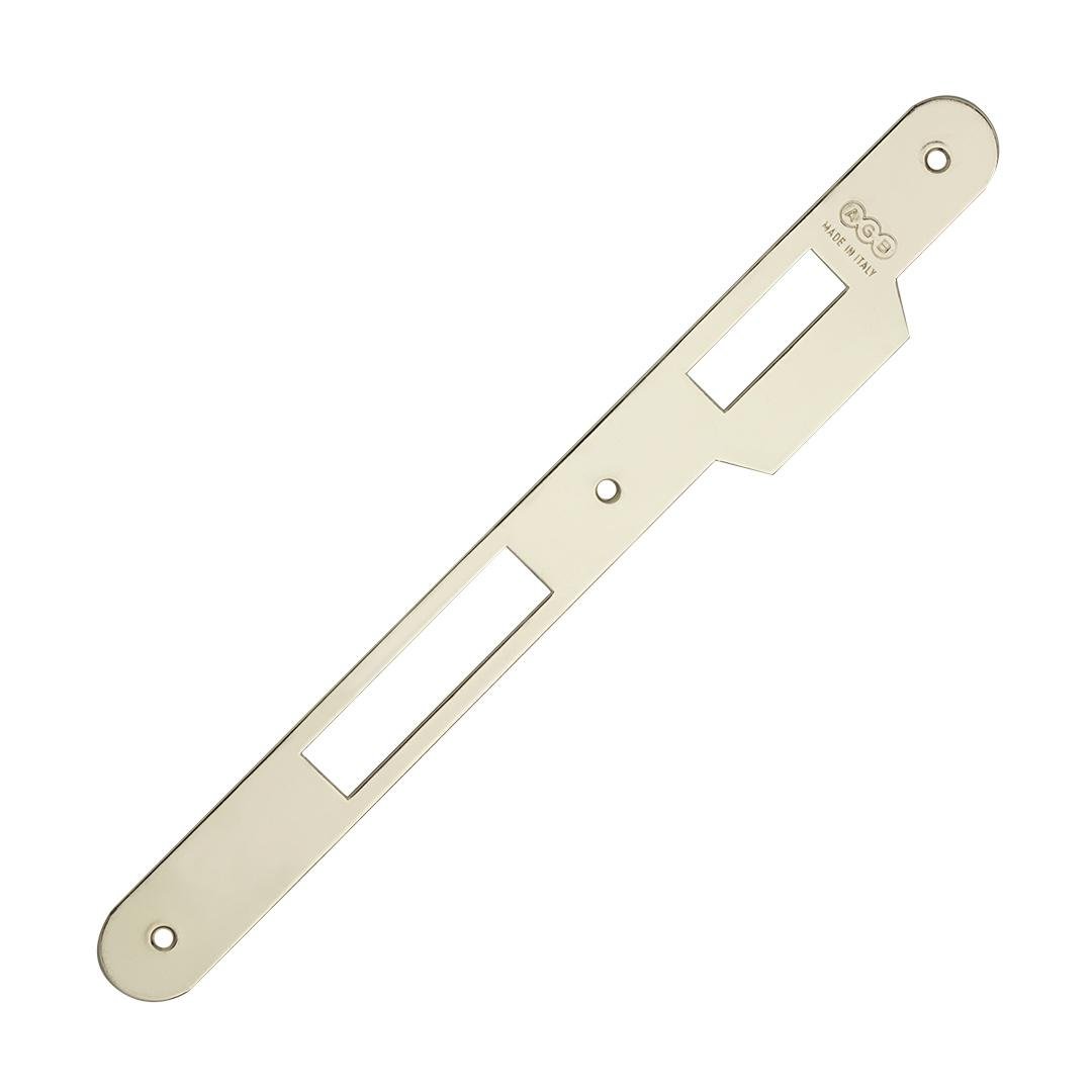 Ответная планка для замка AGB Sicurezza усиленная с отбойником Латунь (B00590.11.03)