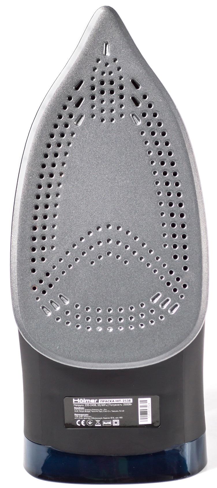 Праска Holmer HIT-2538 2500W подача пари 130 г/хв 380 мл Blue (620188) - фото 6 Праска Holmer HIT-2538 2500W подача пари 130 г/хв 380 мл Blue (620188) - фото 6