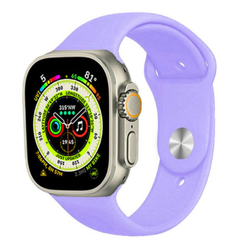 Ремешок CDK для Apple Watch Ultra 49 мм Series 1/2 M/L Silicone Sport Band Viola (05531)