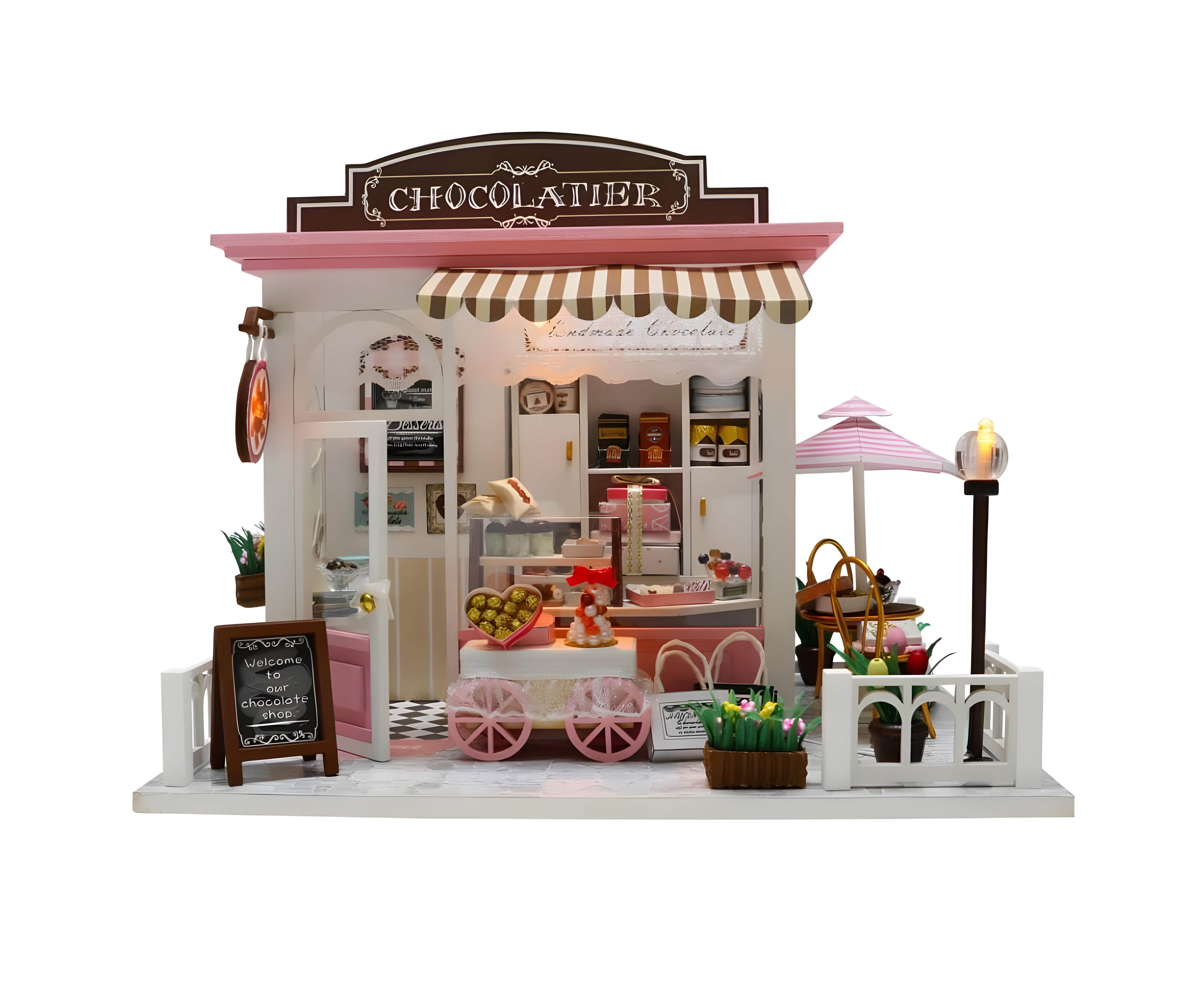 Конструктор 3D Румбокс Шоколадный домик своими руками со светом (C007)