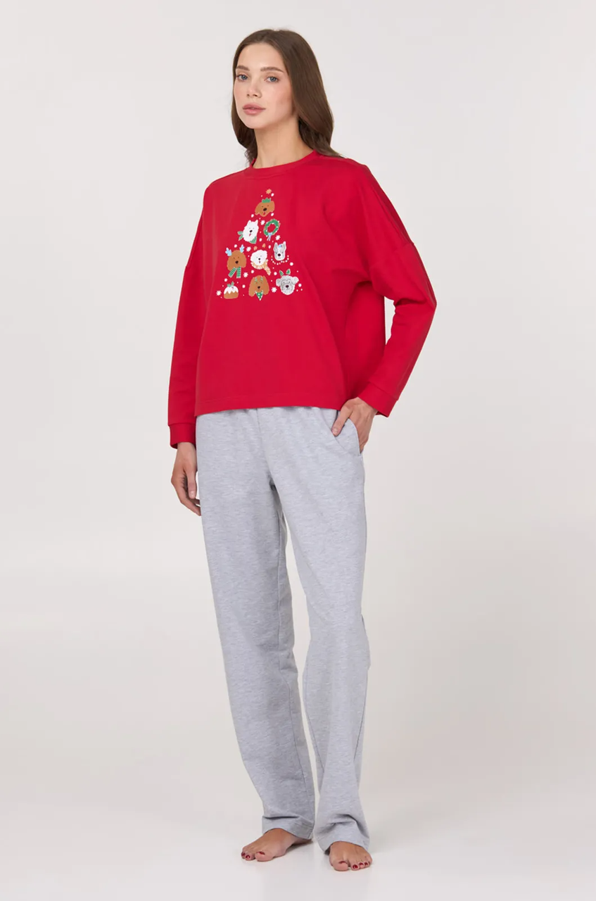 Пижама женская Ellen DOGS 1880/14/01 XL Красный (31327208) Пижама женская Ellen DOGS 1880/14/01 XL Красный (31327208)