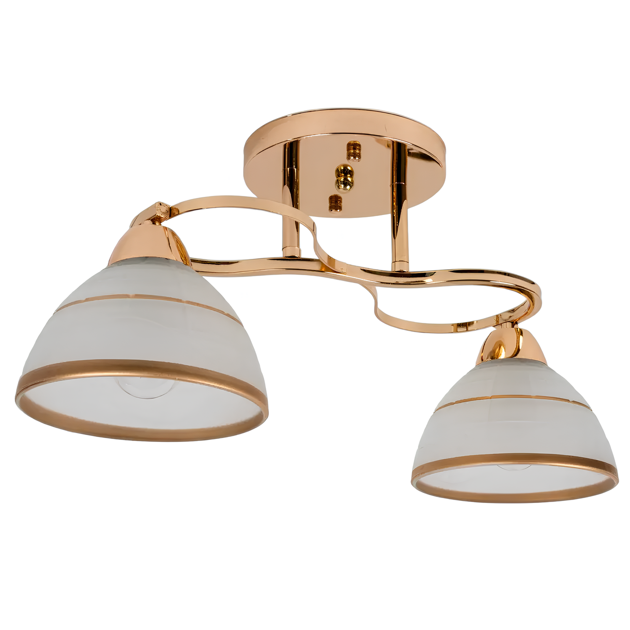 Люстра Svet на два плафона под лампу Е27 Бело-золотой (SH-8080/2 FG)