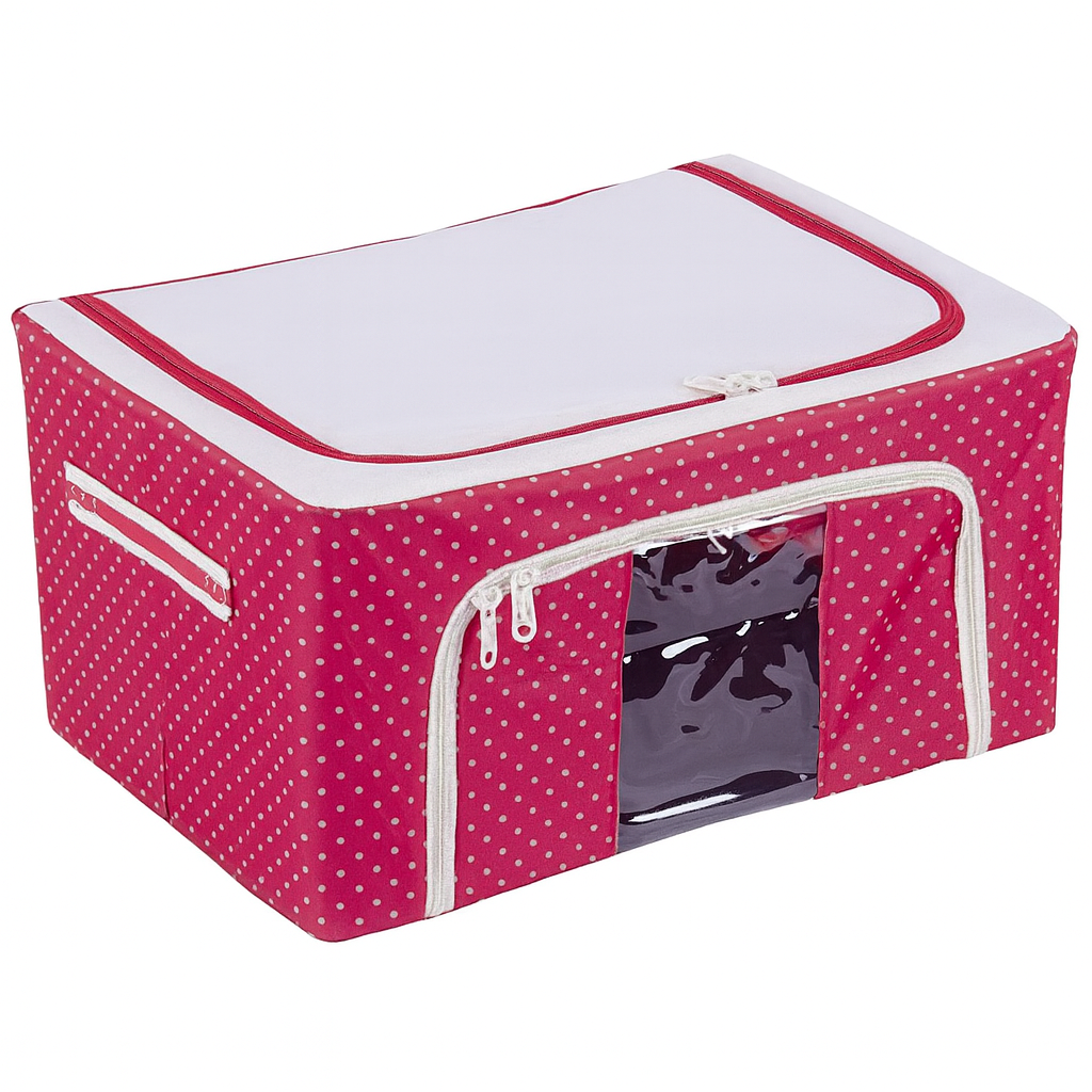 Коробка для хранения вещей Stenson WW02857-XL с окошком 60х42х40 см Красный (27457298)