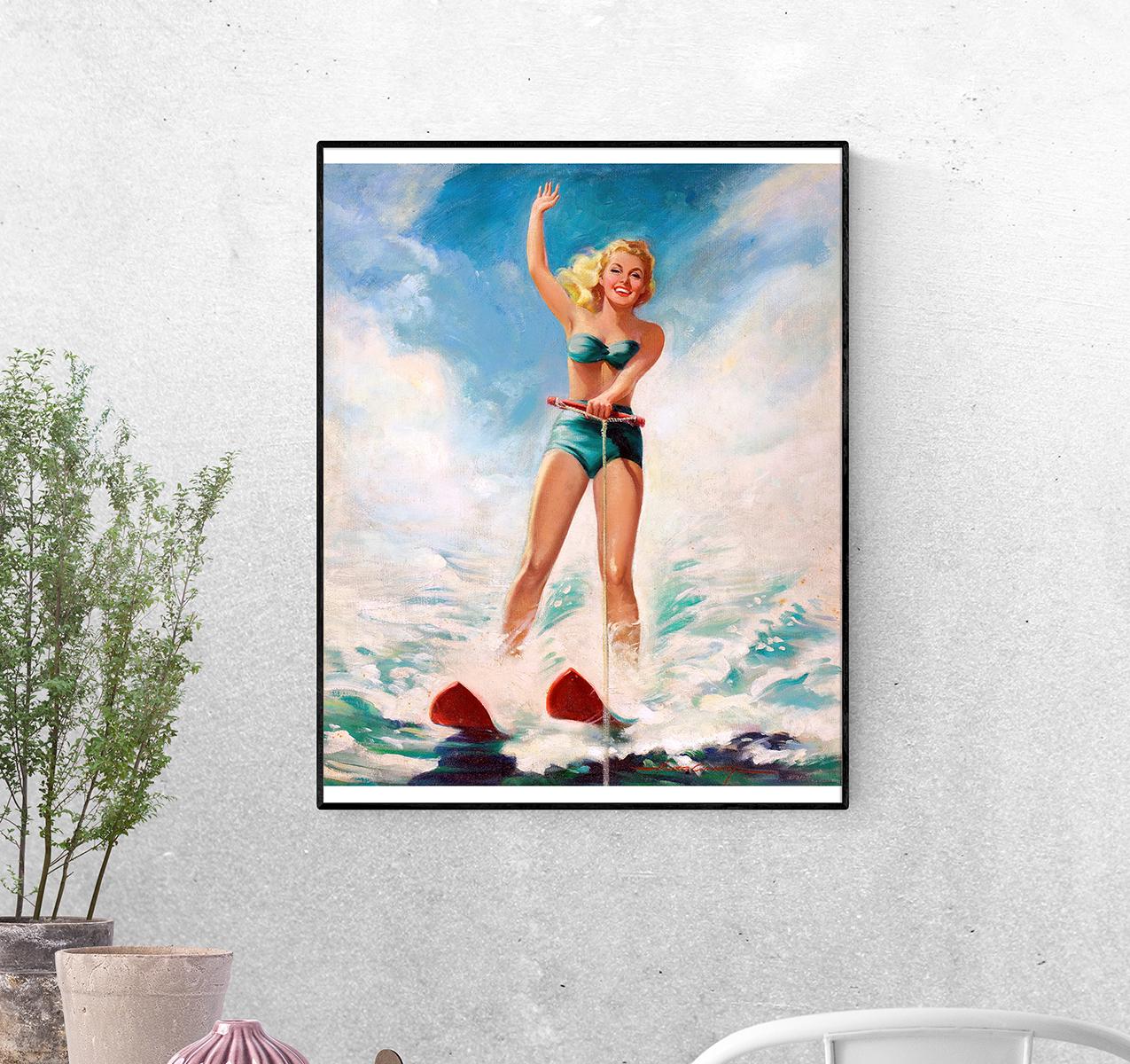 Постер На водных лыжах. Говард Коннолли формат А-3 (pin_up010214_Poster)