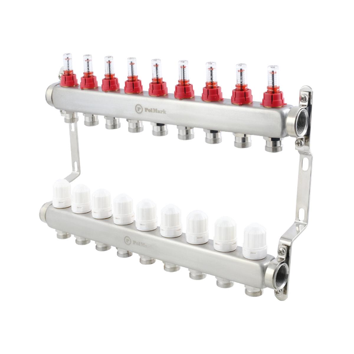 Коллектор Polmark 1x3/4 9 выходов PBMF109 - фото 1 Коллектор Polmark 1x3/4 9 выходов PBMF109 - фото 1