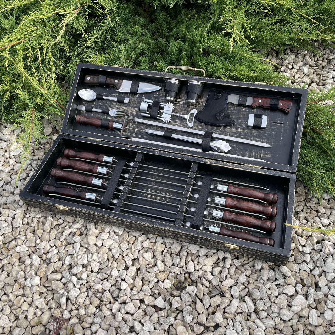 Набор шампуров в деревянном кейсе Grill Vintage