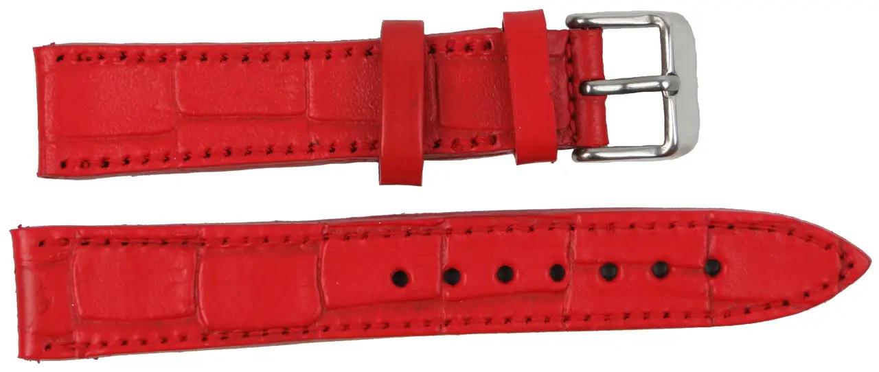 Ремінь для годинника Mykhail Ikhtyar 18 мм Червоний (S18-718S red)