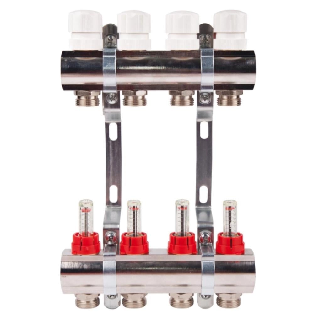 Коллектор SD Plus с расходомерами и термостатичным кранами 1" 9 выходов (SD235W9) - фото 1 Коллектор SD Plus с расходомерами и термостатичным кранами 1" 9 выходов (SD235W9) - фото 1