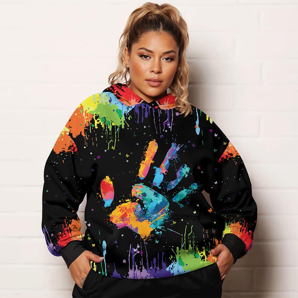 Худі жіноча Рука батал 4XL Чорний (11334) - фото 1 Худі жіноча Рука батал 4XL Чорний (11334) - фото 1