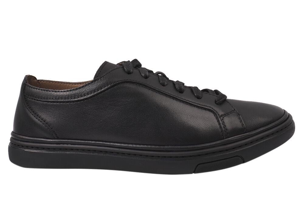 Кеди чоловічі Vadrus зі шкіри на низькому ходу на шнурівці р. 40 Чорний (317-21DTC) - фото 3