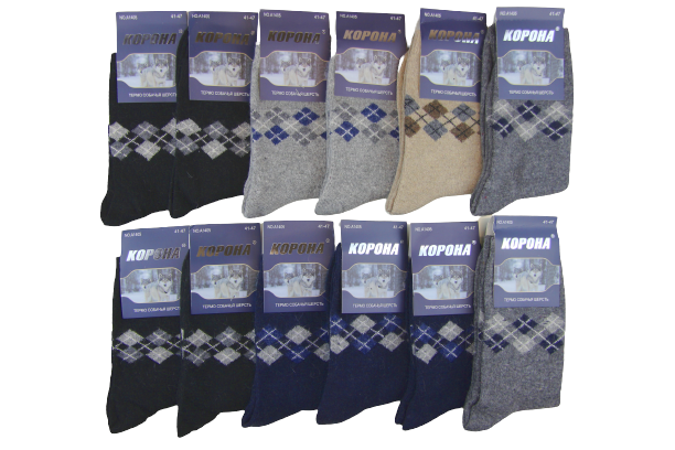 Носки мужские Корона №1405 собачья шерсть р. 41-47 12 шт. Носки мужские Корона №1405 собачья шерсть р. 41-47 12 шт.