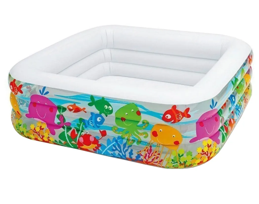 Бассейн надувной детский Intex 57471 Аквариум 344 л 159х159х50 см (25870999)