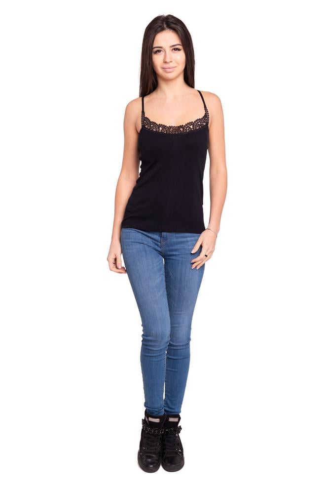 Майка женская Наталюкс 2XL Черный (2121073290961) - фото 3 Майка женская Наталюкс 2XL Черный (2121073290961) - фото 3