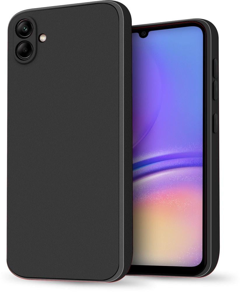 Силиконовый чехол HardCorner Samsung Galaxy A05 A055 (с микрофиброй) Black (34795-2B)