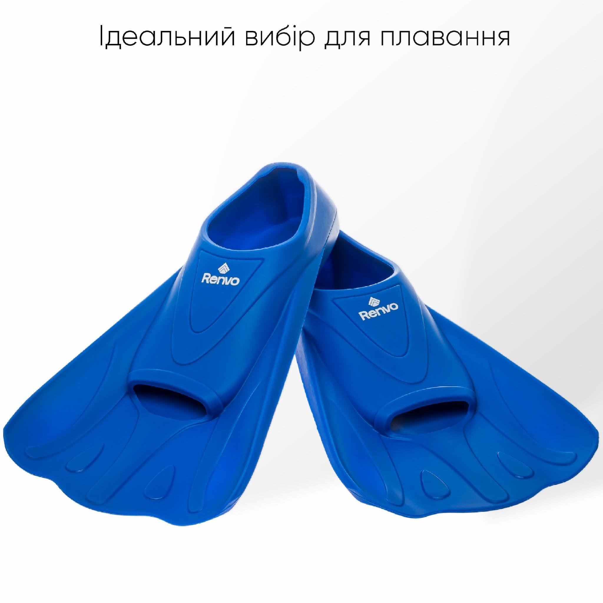 Ласты короткие для тренировки в бассейне Renvo Criz с закрытой пяткой р. 27-29 Синий (SF120-04 27-29) - фото 2 Ласты короткие для тренировки в бассейне Renvo Criz с закрытой пяткой р. 27-29 Синий (SF120-04 27-29) - фото 2