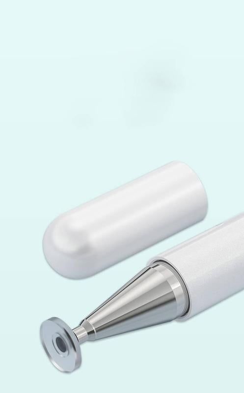 Стилус металевий універсальний з магнітним ковпачком Білий - фото 5 Стилус металевий універсальний з магнітним ковпачком Білий - фото 5