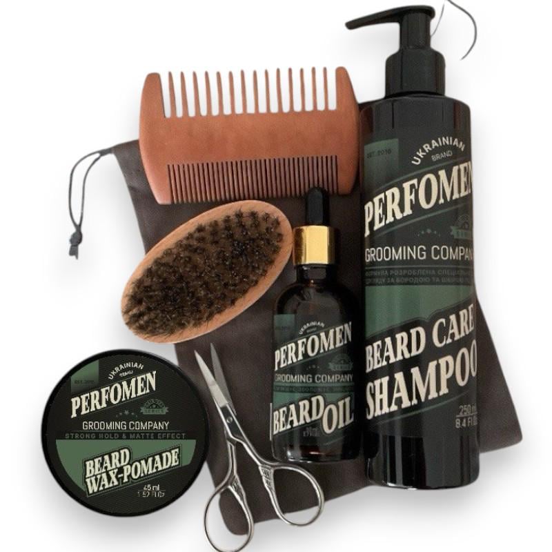 Набор для ухода за бородой масло PerfomeN series/шампунь PerfomeN/Воск (0004МВ)