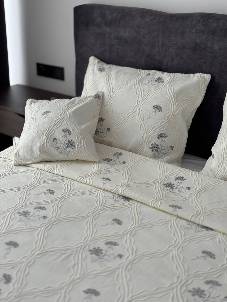 Покривало Бароко №5 бавовна 180х250 см Молочний (55677-5-180x250cm) - фото 9 Покривало Бароко №5 бавовна 180х250 см Молочний (55677-5-180x250cm) - фото 9