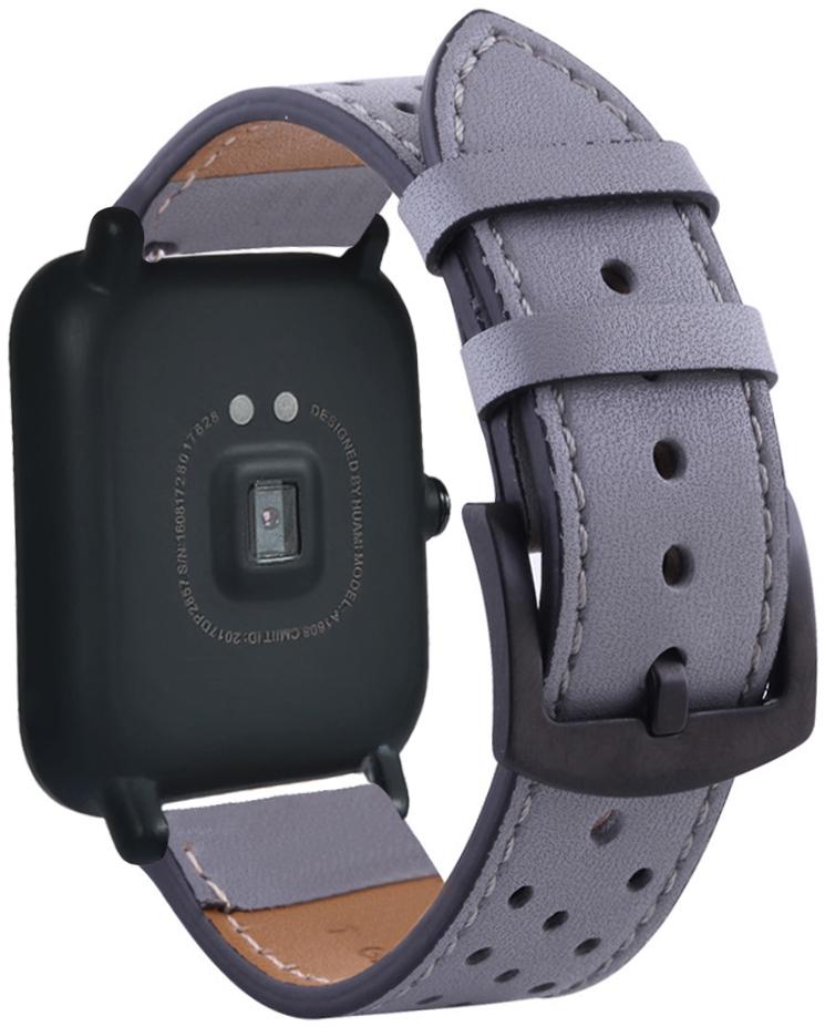 Ремешок кожаный Classico для Amazfit Bip Grey (20648)