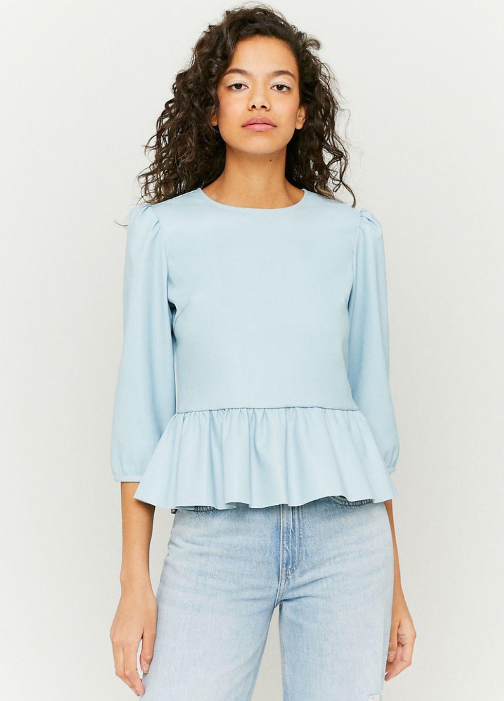 Блузка жіноча Tally Weijl 13098 з воланами М Блакитний