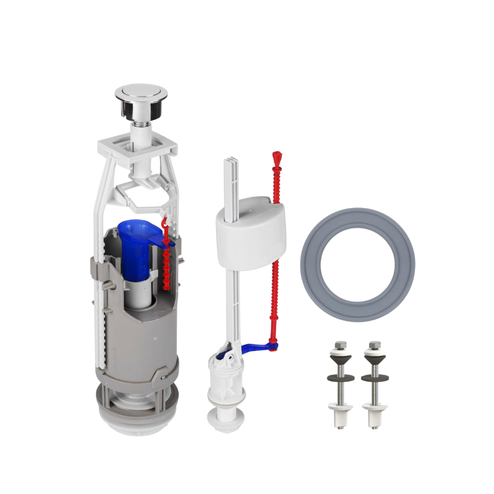 Комплект арматуры для сливного бачка SoloPlast АБк-12 с нижним подводом с одним режимом слива (2523550046)