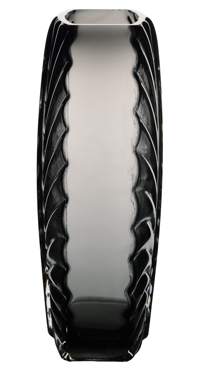 Ваза для цветов VIVA LEAF стеклянная 25 см Дымчато-серый (A060205) - фото 2