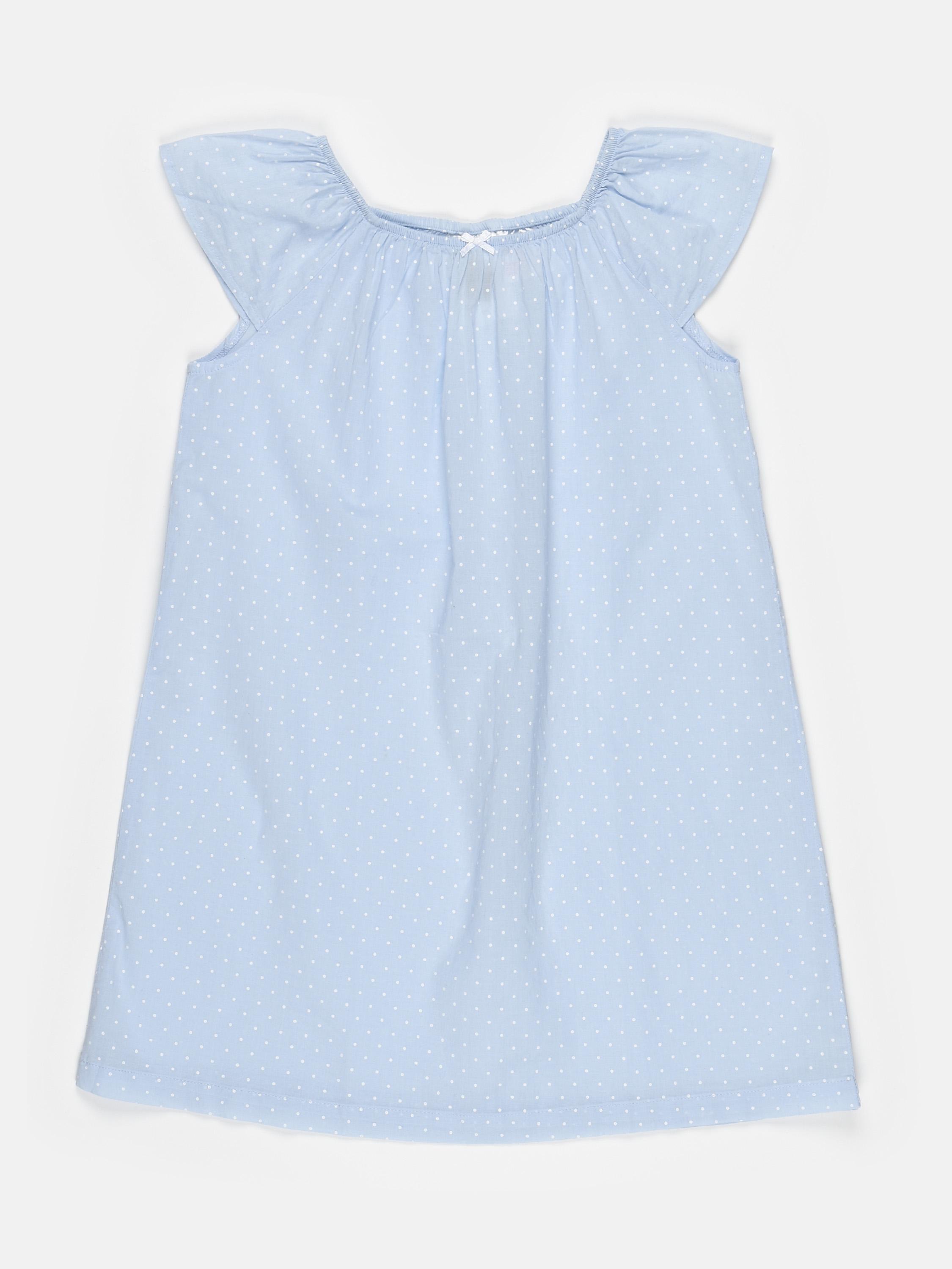 Ночная рубашка H&M 110-116 см горох Голубой (3118265921)