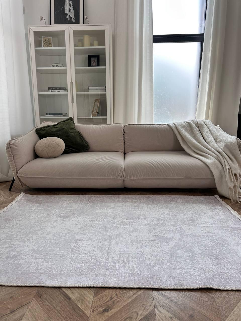 Ковер безворсовый из шенила и хлопка антискользящий 80х150 см (76)