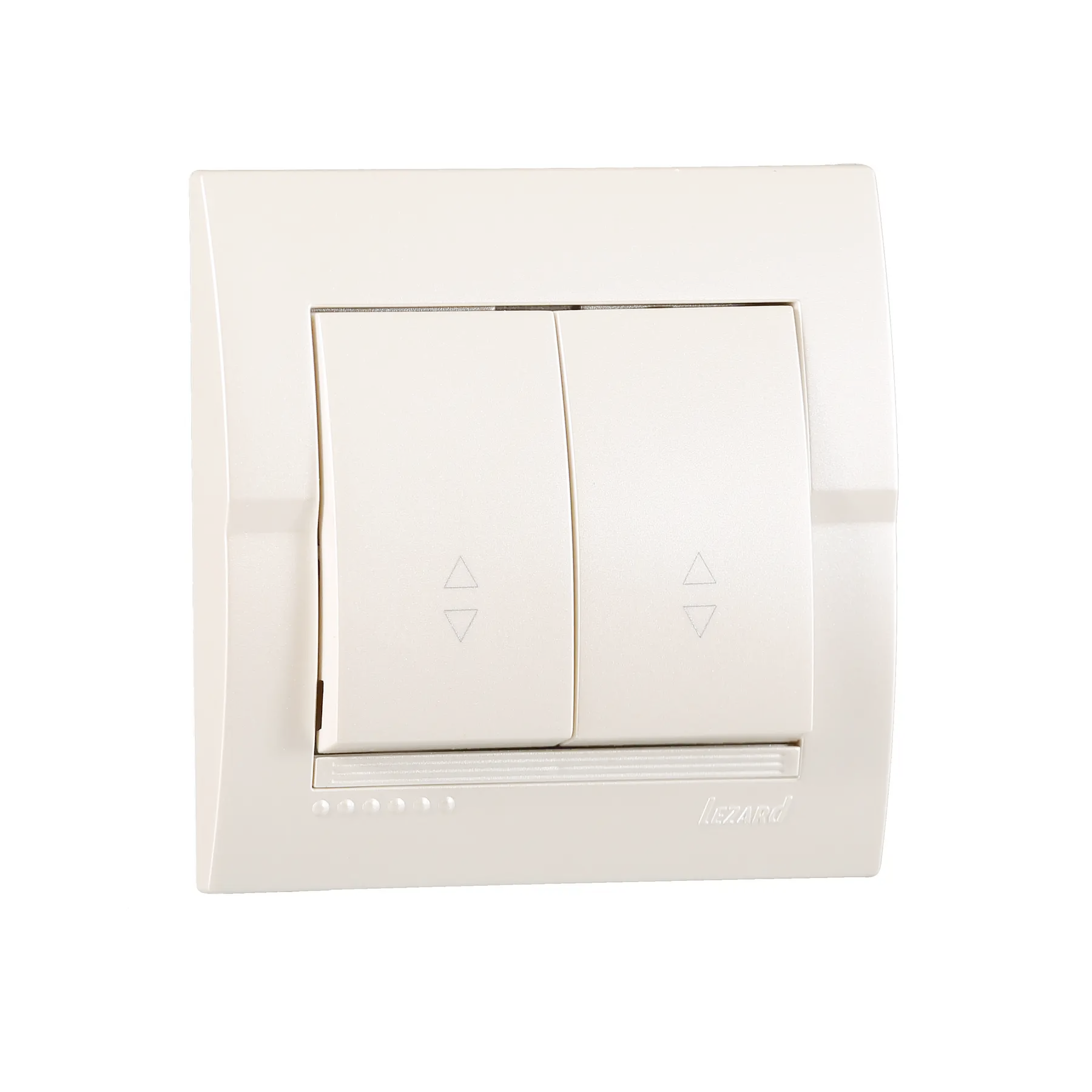 Выключатель Lezard Deriy 2-клавишный проходной Белый металлик