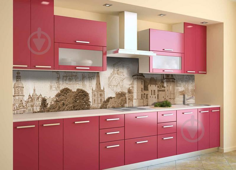 Скинали на кухню Zatarga «Винтажный замок» 600х2500 мм виниловая 3Д наклейка кухонный фартук самоклеящаяся Z180683 Скинали на кухню Zatarga «Винтажный замок» 600х2500 мм виниловая 3Д наклейка кухонный фартук самоклеящаяся Z180683