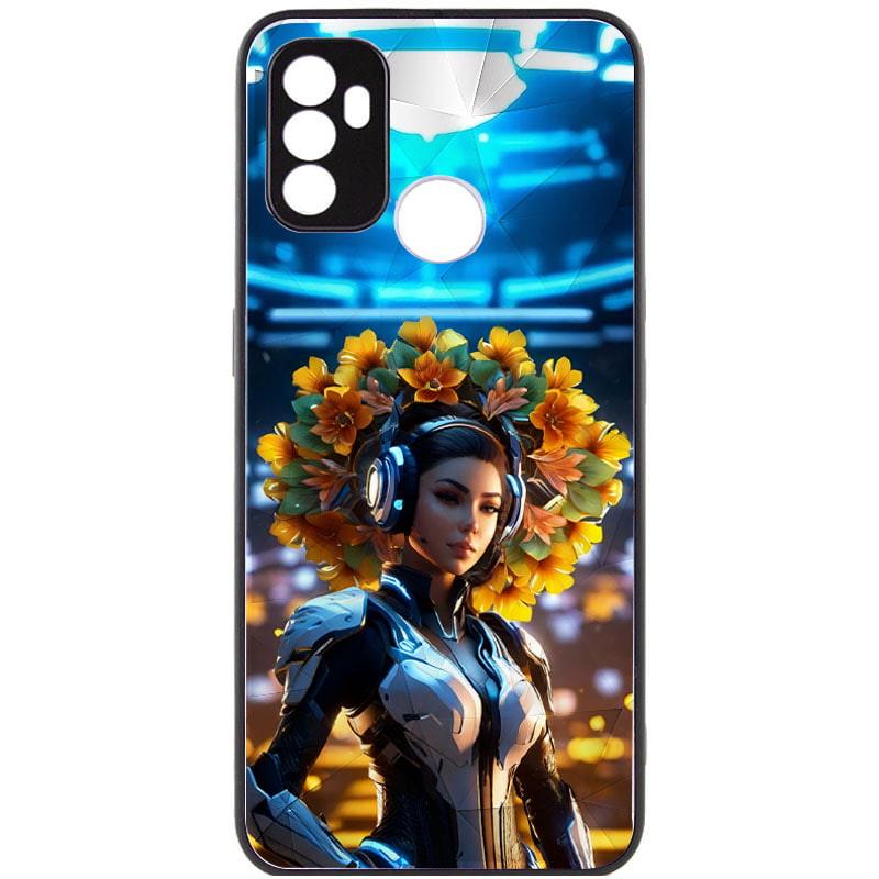 Противоударный TPU+PC чехол Prisma Ladies для Oppo A53 / A32 / A33 Cyberpunk
