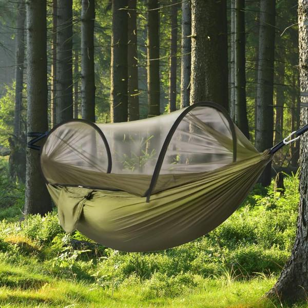 Гамак Corning с москитной сеткой нейлоновый 245х120 см выдерживает до 240 кг. (29437144) - фото 3