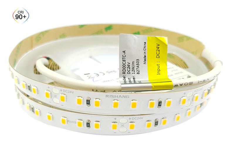 Светодиодная лента 2835-128-IP20-WW-10-24 RD00C8TC-A 2700K CRI90 (17973)