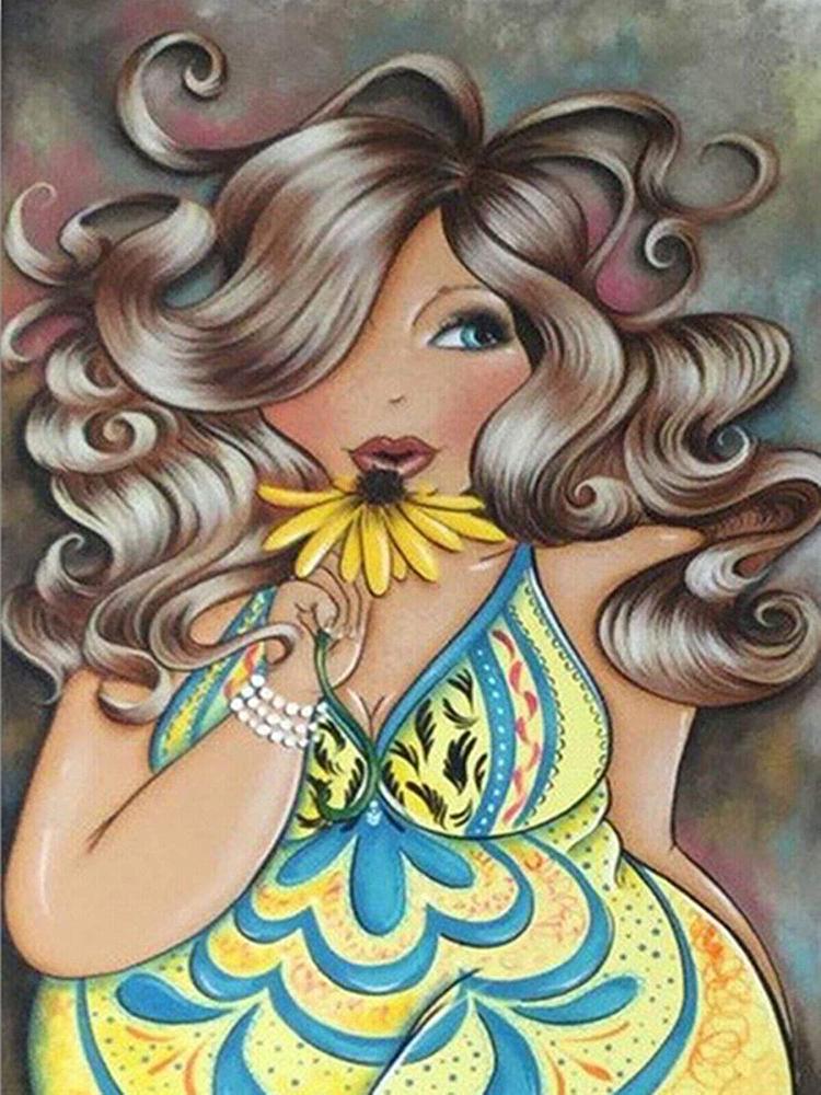 Алмазная мозаика Emerald Craft Девушка с подсолнухом 30x40 см (22925)