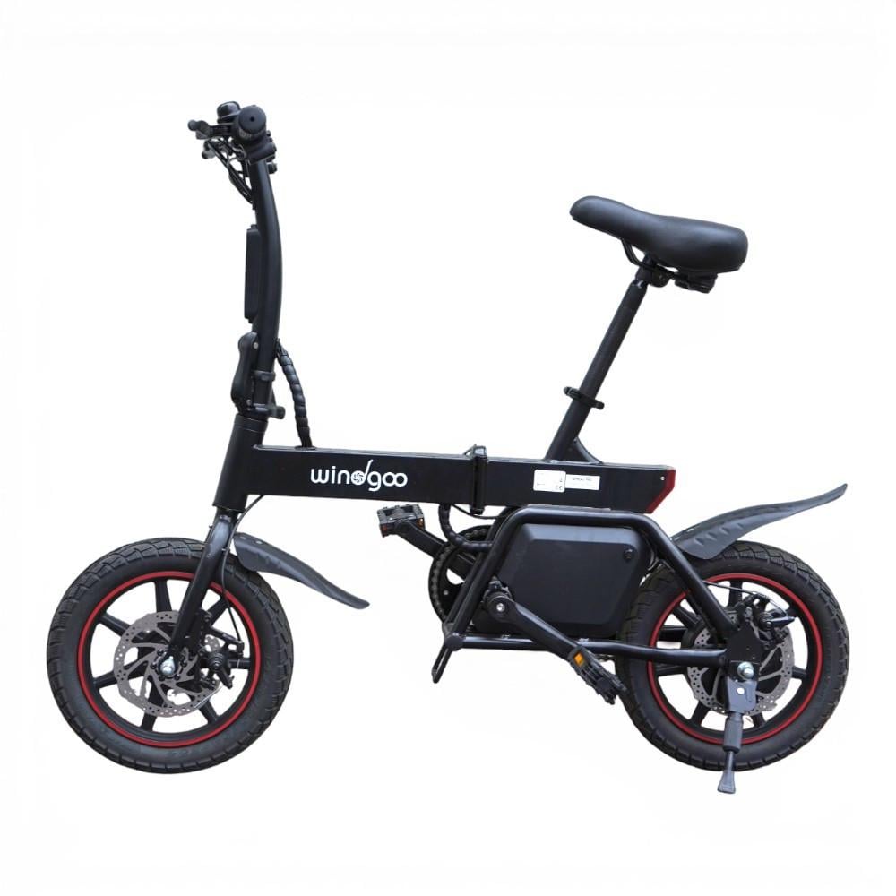 Электровелосипед Windgoo-B20 Pro до 25 км/ч 16" до 120 кг LED дисплей Bluetooth 36 В 250 Вт IPX4 двойной дисковый тормоз Черный