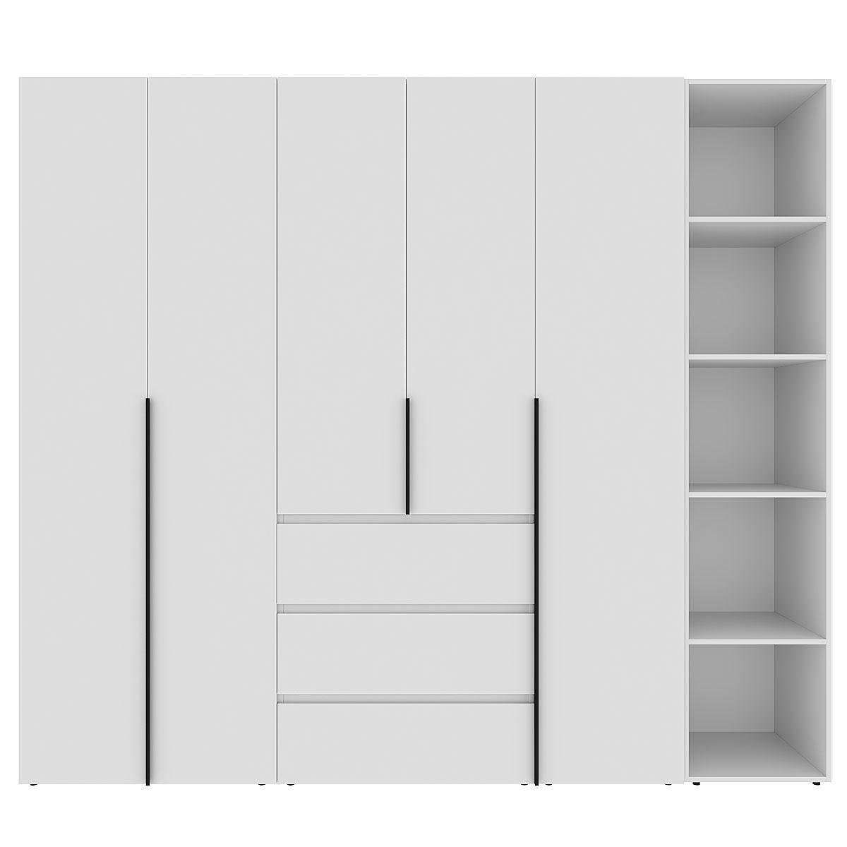 Шкаф распашной комбинированный ART IN HEAD №14 Light 2400x500x2200 мм Белый бриллиант (GALTK0141000000) - фото 1