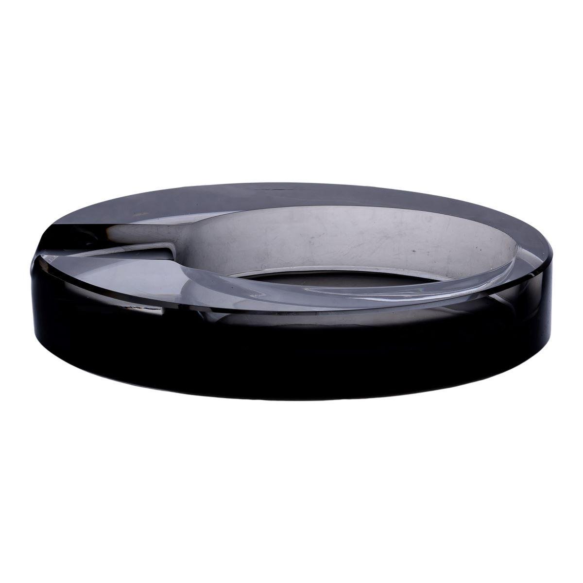 Попільничка для цигарок скляна декоративна настільна 13х7,5х2,5 см Сірий (7208) - фото 6