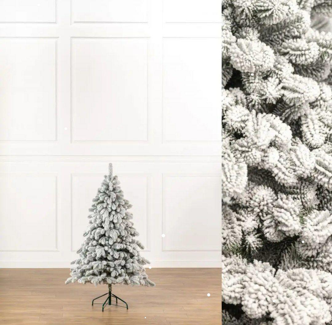 Штучна ялинка засніжена Ковалівська з металевою підставкою 1,5 м Білий (NYT15077) - фото 9